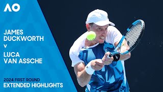 James Duckworth v Luca Van Assche Extended Highlights | Australian Open 2024 First Round