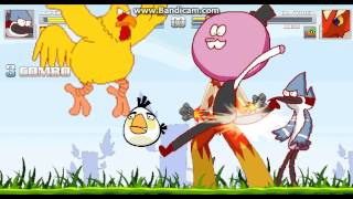 Mugen battles #25 Mordecai(me) and Giant Chicken  Vs Blaziken and Duck Dodgers (Bird Battle)