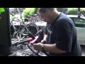 scrapping a bicycle for aluminum titanium steel and cash