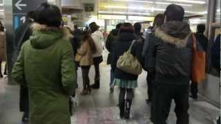 Akihabara Denkigai Entrance (Evening Rush) 夕方秋葉原駅電気街改札 (130219hdg)