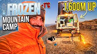 FREEZING Mountain Top Camp | Roast Lamb Dinner, Fire Pit & Sunrise | Toyota Troopy & Bernie