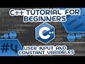 Learn C++ With Me #4 - User Input and Constants