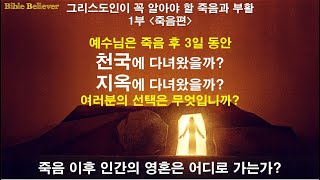 영혼불멸/예수님은 죽음 후 3일 동안 천국에 다녀왔을까/지옥에 다녀왔을까/영혼불멸인가 부활과 재림인가/죽음 이후 인간의 영혼은?