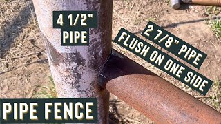 Coping 2 7/8 Pipe Flush With One Side Of 4 1/2