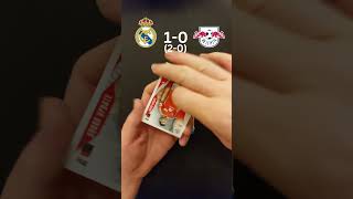 Can I predict REAL MADRID vs LEIPZIG using these MATCH ATTAX packs? CHAMPIONS LEAGUE! #shorts
