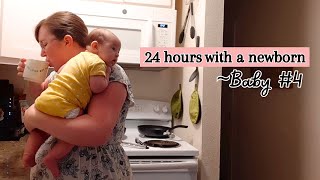 24 HOURS WITH MY NEWBORN | stay at home mom of 4