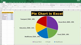 How To Make a Pie Chart in Excel With Percentages | Step-By-Step Excel Tutorial #excel