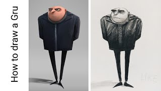 How to draw a Gru from Despicable Me  - Easy drawing for beginner's