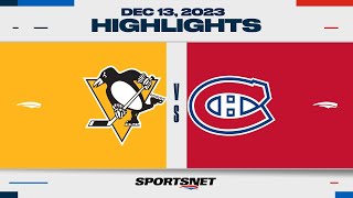 NHL Highlights | Penguins vs. Canadiens - December 13, 2023