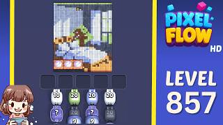 Pixel Flow Level 857 Solution Walkthrough