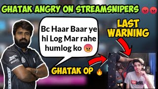 | Ghatak Angry on Streamsnipers Targeting Tsmentity in Customs live | Zgod Pubg | Zgod live |