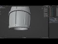 3d stylized barrel modeling timelapse