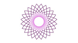 Simple Python Turtle Graphic and Code: Spirograph 4 24 Arcs