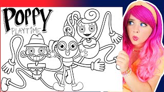 Coloring Daddy Long Legs, Mommy & Baby Long Legs Poppy Playtime Coloring Pages | Ohuhu Art Markers