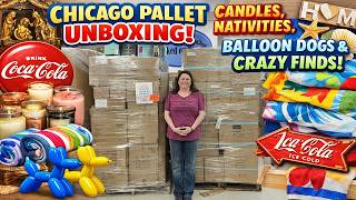 Chicago Pallet Unboxing! Candles, Nativities, Balloon Dogs & CRAZY Finds!