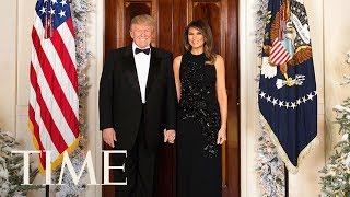 President Trump & The First Lady At The Delivery Of The White House Christmas Tree | TIME