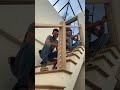 montando corrimão interno com cabos building stairs railing with cables