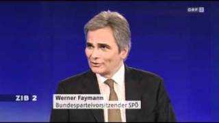 Werner Faymann live bei Armin Wolf