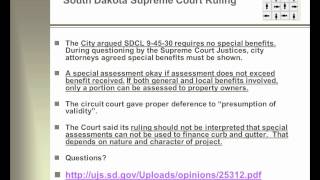 Special Assessments Must Create Special Benefits: How to Avoid an Unconstitutional \