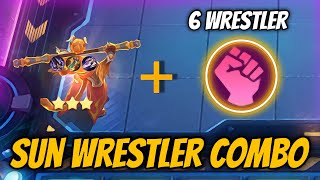 B3 SUN SUMMONER WRESTLER DEFENSE + DAMAGE OVERPOWERED COMBO | MAGIC CHESS MLBB