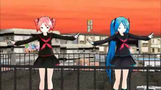 【合わせてみた】テト＆ミクのデュエットで「教えて!!魔法のLyric」【MMD】