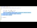 Binary Search - Iterative Implementation and common errors