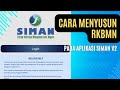 CARA MENYUSUN RKBMN TAHUN 2026  PADA APLIKASI SIMAN V2|| RKBMN PEMELIHARAAN