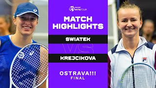 Iga Swiatek!!! vs. Barbora Krejcikova!!! | 2022 Ostrava!!! Final!!! | WTA Match Highlights!!!