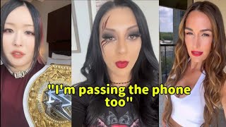 the most unhinged passing the phone challenge you’ll ever see ft. wwe womens locker room...