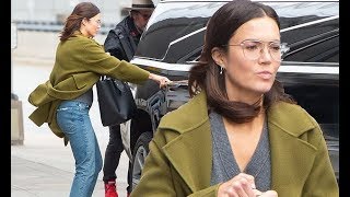 Mandy Moore looks fresh-faced as she and husband Taylor Goldsmith touch down in New York to promote