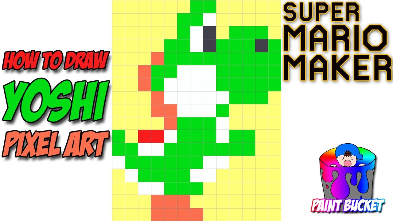 Yoshi Mario Pixel Art Grid Yoshi Once Romanized As Yossy Is A