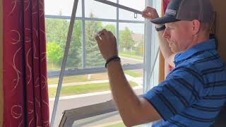 How to remove window screen on Silverline double hung windows