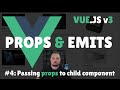 Props and Emit Events in Vue.js version 3 composition API.