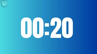 20 Seconds Countdown Timer (in Blue Gradient Background)