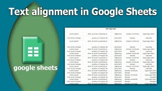 How to text alignment or format in Google Sheets