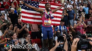 Noah Lyles THREEPEATS 200m for WORLD CHAMPIONSHIP DOUBLE, first since Usain Bolt | NBC Sports
