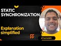 Static Synchronization in Java |MultiThreading