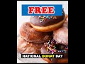 National Donut Day Get Free Donuts at Krispy Kreme today #shorts