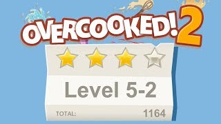 Overcooked 2. Level 5-2. 4 stars. 2 player Co-op