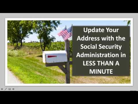 How To Change Your Address with the SSA - IN LESS THAN A MINUTE!! How To Change Your Address with the SSA - IN LESS THAN A MINUTE!!