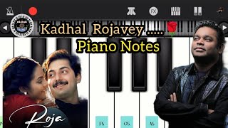 Kadhal Rojave | Roja | A.R. Rahman | Spb | Easy Piano Notes | Magical Keys Of Piano