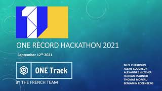 IATA ONE Record Hackathon 2021 - ONE Track App