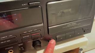 Kenwood KX-W6050 Stereo Double Dual Cassette Deck Player Recorder - FOR PARTS