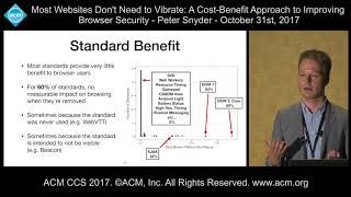 ACM CCS 2017 - Most Websites Don't Need to Vibrate [...] - Peter Snyder