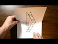 How to Draw a 3D Ladder Trick Art For Kids