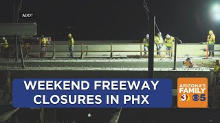 Major weekend road closures planned around Phoenix