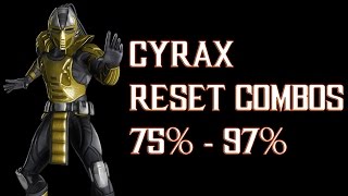 Mortal Kombat 9 - Cyrax: Reset Combos (Beginner/Expert) [2015] [60 FPS]