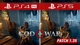 God of War PS5 Patch (1.35) Comparison - PS5 vs. PS4 Pro