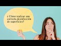 Correcta desinfección de superficies