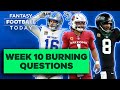 One fantasy question for every Week 10 NFL game | 2024 Fantasy Football Advice